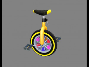 cartoon unicycle Modelo 3D
