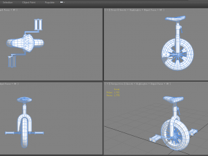 cartoon unicycle Modelo 3D