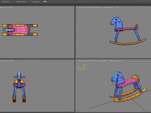cartoon rocking chair-toy horse 3D मॉडल