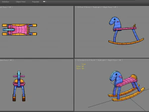 cartoon rocking chair-toy horse 3D Model