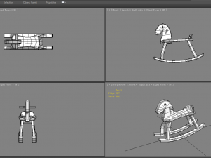 cartoon rocking chair-toy horse 3D मॉडल