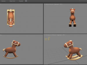 cartoon rocking chair-wood horse 3Dモデル