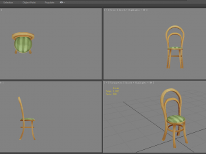 cartoon chair - stool 3D 모델