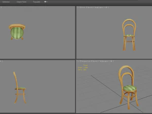 cartoon chair - stool 3D Model
