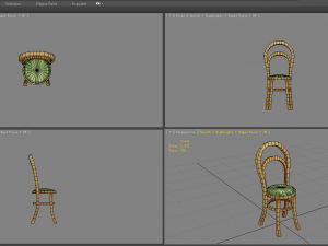 cartoon chair - stool 3D 모델