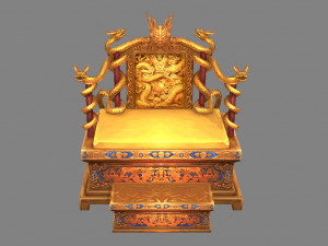 the chinese dragon throne 3D Model