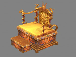 the chinese dragon throne 3D Model
