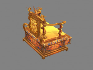 the chinese dragon throne 3D Model