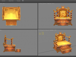 the chinese dragon throne 3D Model