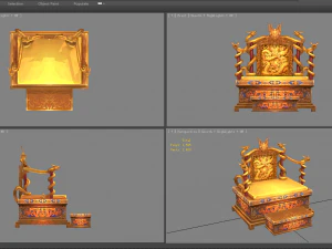 the chinese dragon throne 3D Model