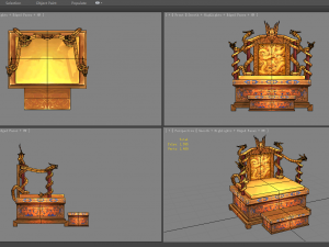 the chinese dragon throne 3D Model