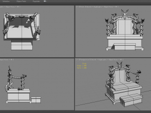 the chinese dragon throne 3D Model