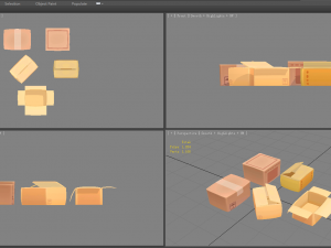 cartoon carton parcel Modello 3D