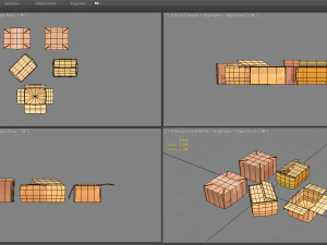 cartoon carton parcel 3D Model