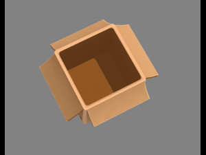 cartoon cardboard box Modelo 3D