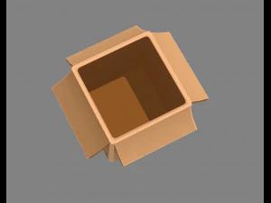 cartoon cardboard box 3D Model