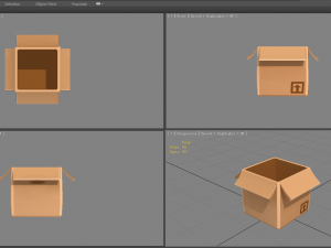 cartoon cardboard box Modelo 3D