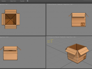cartoon cardboard box Modelo 3D