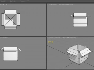 cartoon cardboard box 3D Model