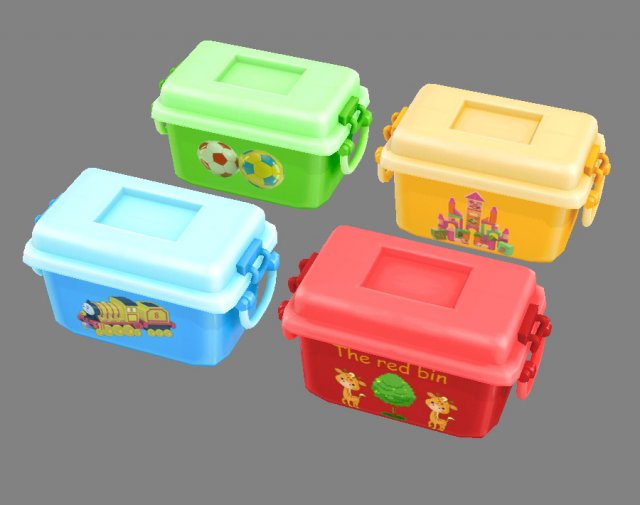 cartoon storage box 3D मॉडल .c4d .max .obj .3ds .fbx .stl .blend 