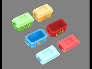cartoon storage box 3D मॉडल