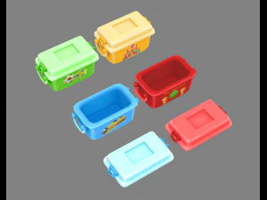 cartoon storage box 3D Model