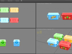 cartoon storage box 3D Model