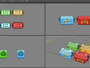 cartoon storage box 3D Model
