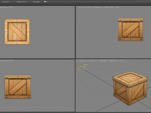 cartoon square wooden box-goods Modello 3D