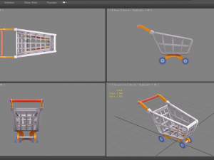 cartoon shopping cart - a 3D Модель