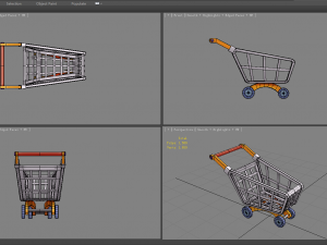 cartoon shopping cart - a 3D Модель