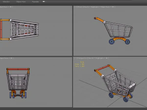 cartoon shopping cart - a 3D Model