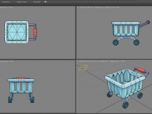cartoon shopping cart - b 3D 모델