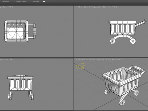 cartoon shopping cart - b 3D 모델