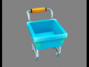 cartoon dirty shopping cart 3D 모델