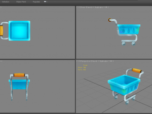 cartoon dirty shopping cart 3D 모델