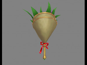 cartoon red flower bouquet 3D Модель