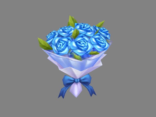 a bouquet of blue roses 3D Модель .c4d .max .obj .3ds .fbx .stl .blend