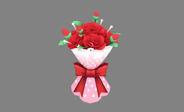 cartoon valentine day roses Modelo 3D .c4d .max .obj .3ds .fbx .stl .blend 