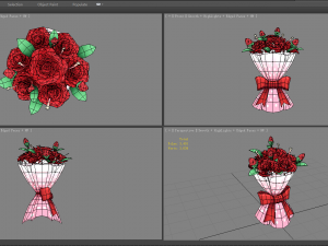 cartoon valentine day roses Modelo 3D
