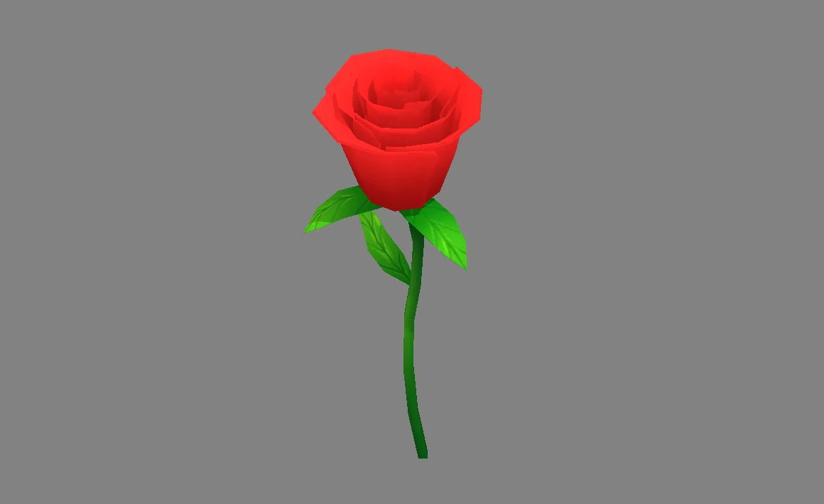 cartoon rose 3D Model .c4d .max .obj .3ds .fbx .stl .blend 