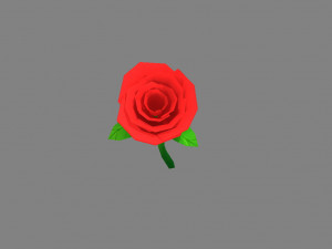 cartoon rose Modelo 3D