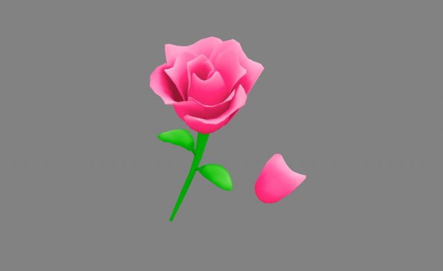 cartoon flower 3D 模型 .c4d .max .obj .3ds .fbx .stl .blend 