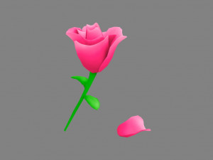 cartoon flower 3D 模型