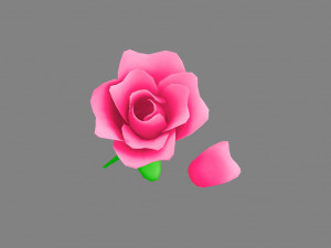 cartoon flower 3D 模型