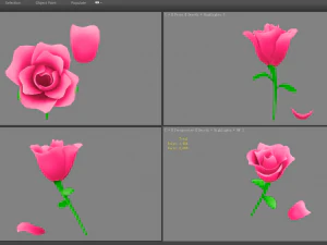 cartoon flower 3D Model