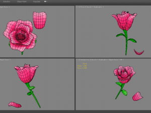 cartoon flower 3D 模型