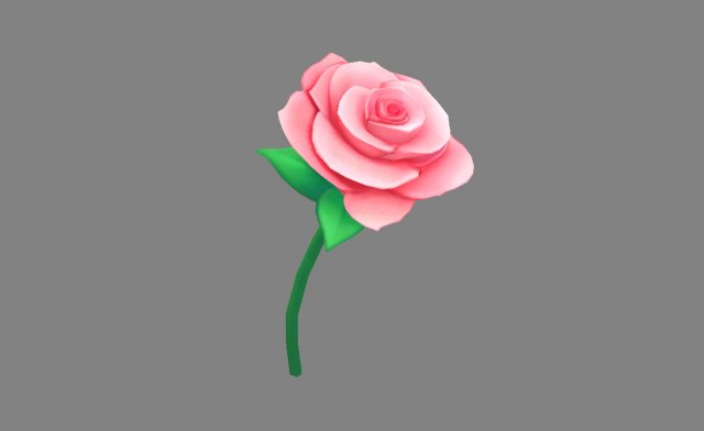 cartoon roses for valentine Modelo 3D .c4d .max .obj .3ds .fbx .stl .blend 