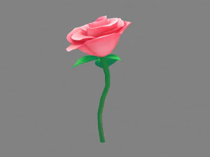 cartoon roses for valentine 3D Model