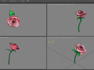 cartoon roses for valentine 3D Model